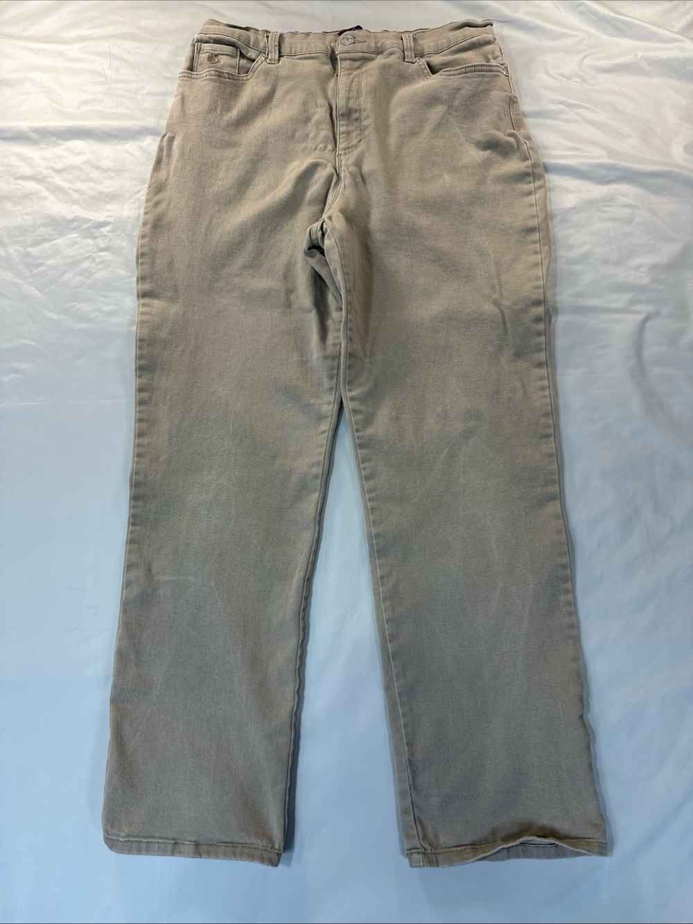 Gloria Vanderbilt Tan Straight-Leg Pants